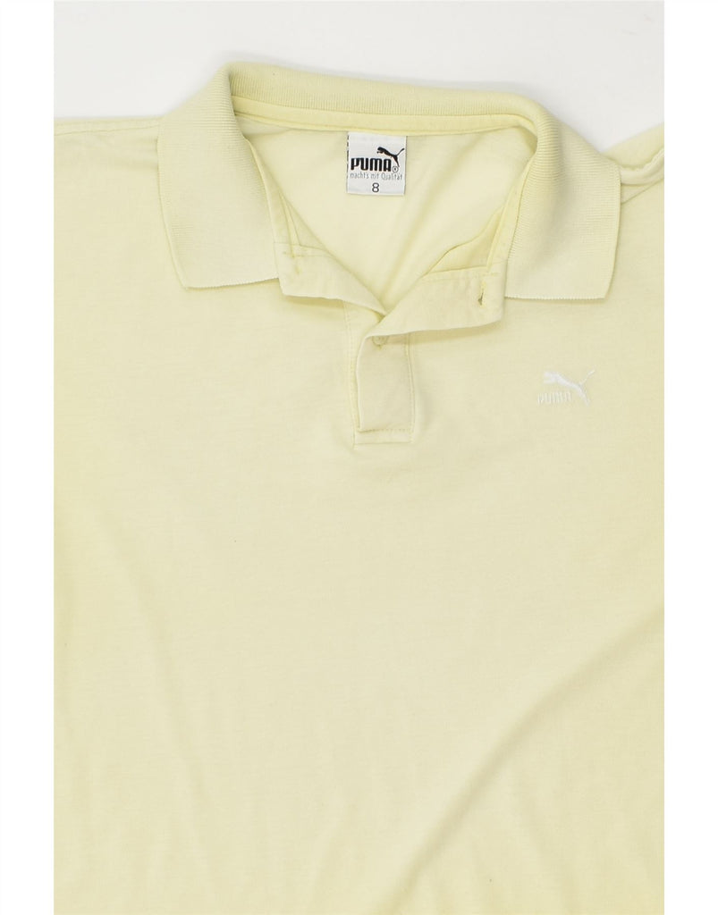 PUMA Mens Polo Shirt Large Yellow Cotton | Vintage Puma | Thrift | Second-Hand Puma | Used Clothing | Messina Hembry 