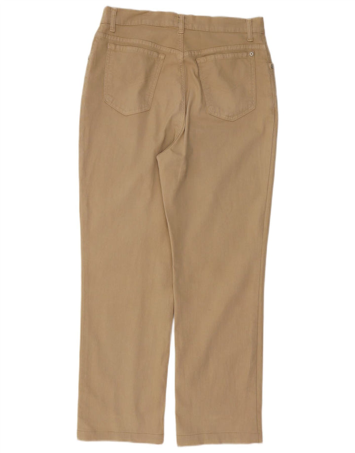 BYBLOS Womens Straight Casual Trousers W31 L25 Beige Cotton