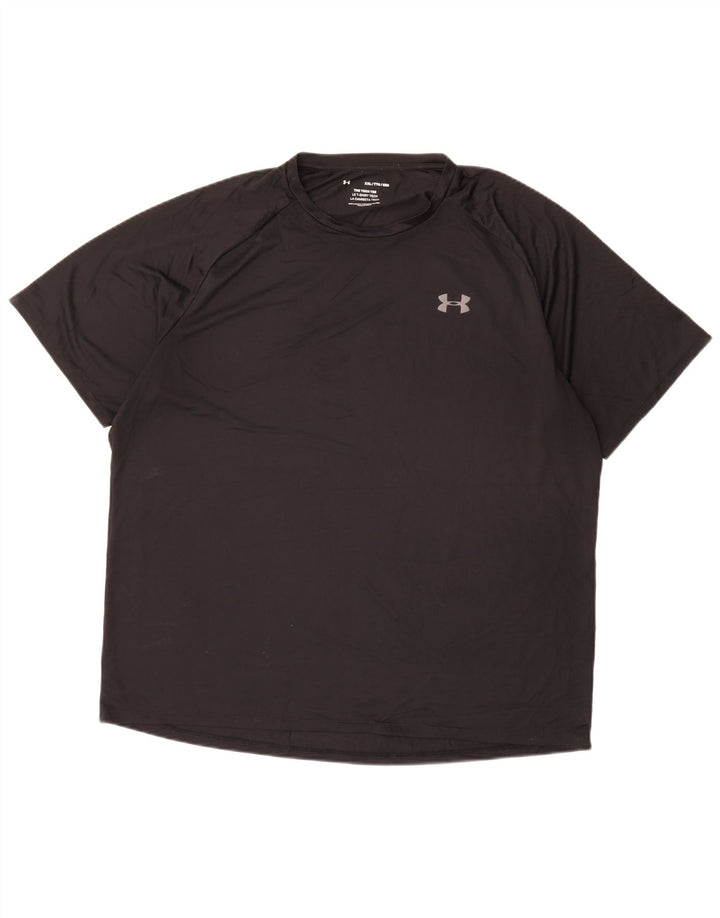 UNDER ARMOUR Mens T-Shirt Top 2XL Black