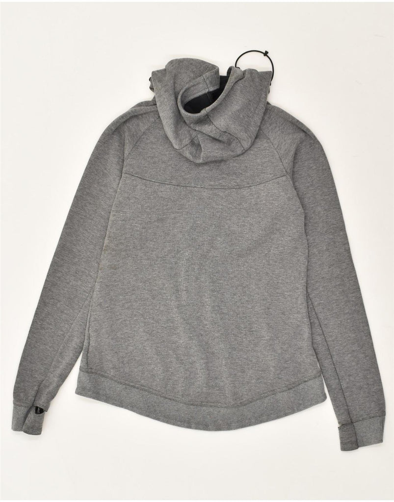 NIKE Womens Zip Hoodie Sweater UK 8 Small Grey Cotton | Vintage Nike | Thrift | Second-Hand Nike | Used Clothing | Messina Hembry 