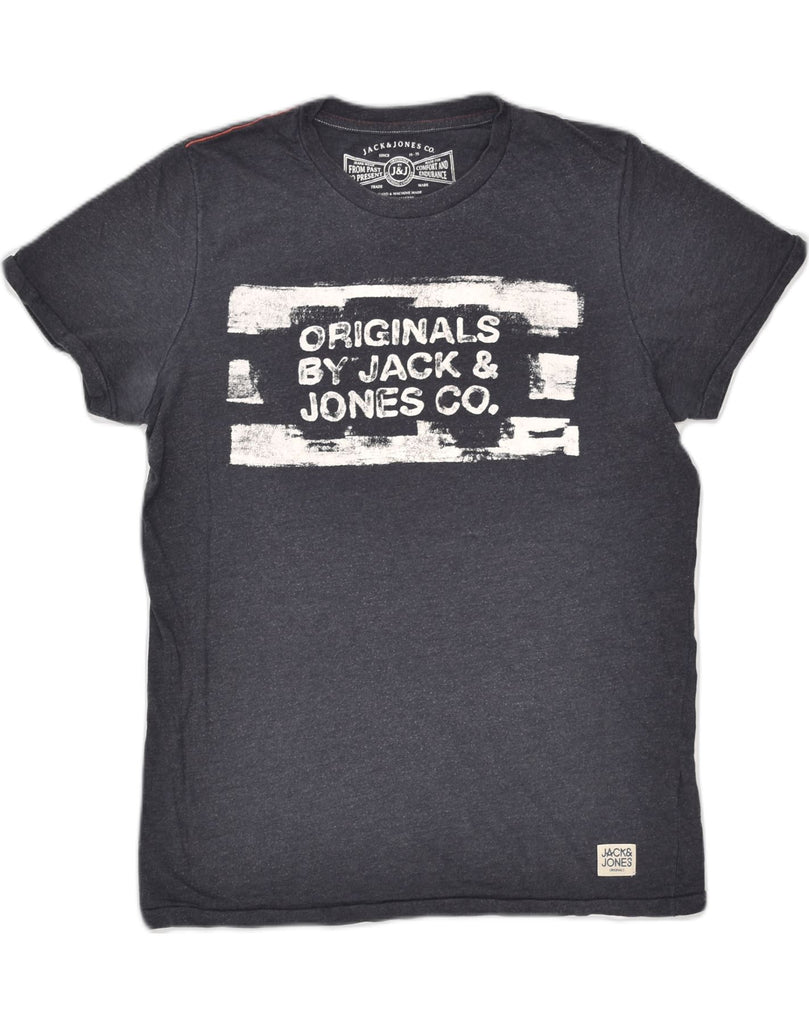 JACK & JONES Mens Graphic T-Shirt Top Medium Grey Cotton | Vintage Jack & Jones | Thrift | Second-Hand Jack & Jones | Used Clothing | Messina Hembry 