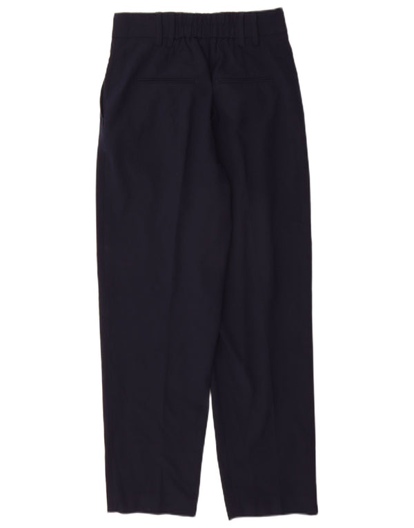 Zara Womens High Waist Pegged Chino Trousers EU 32 2XS W22 L27 Navy Blue