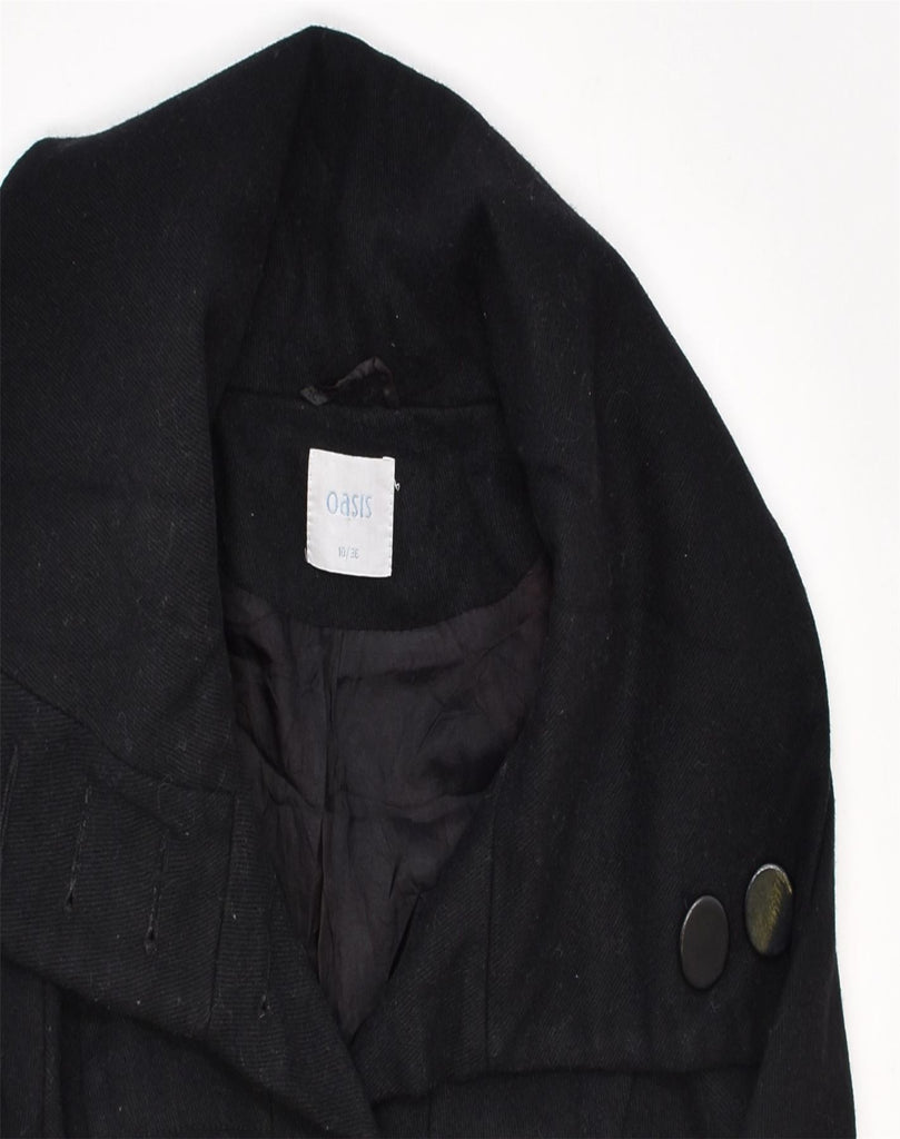 OASIS Womens Overcoat UK 10 Small Black | Vintage | Thrift | Second-Hand | Used Clothing | Messina Hembry 