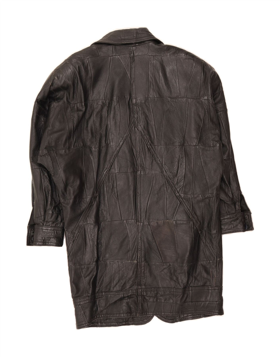 CLASSIC Womens Leather Coat UK 14 Medium Black Vintage CLASSIC and Second-Hand CLASSIC from Messina Hembry 