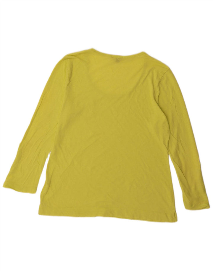 Gap Womens Top Long Sleeve UK 16 Large Green Cotton