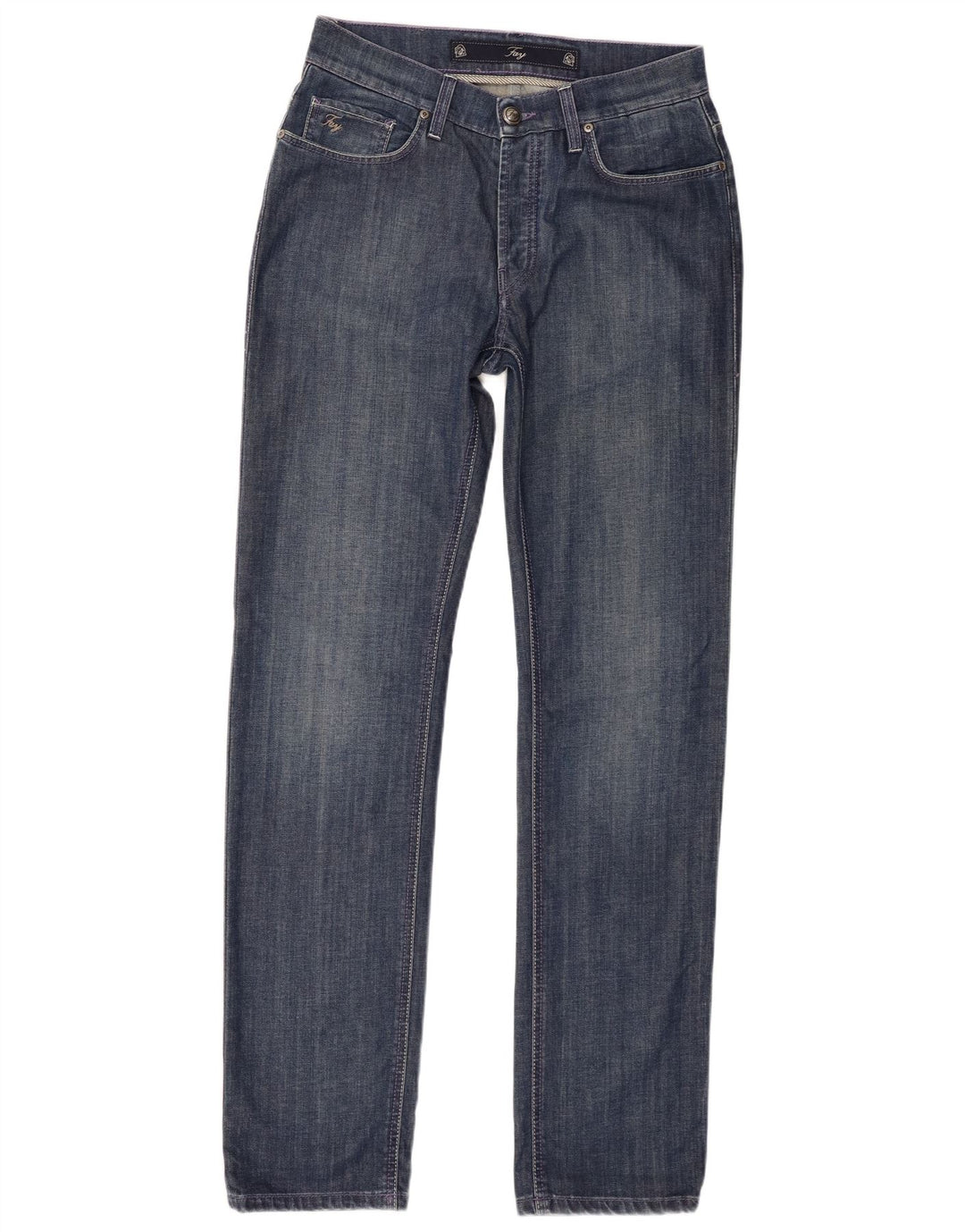 Fay Mens Slim Jeans W34 L33 Blue Cotton