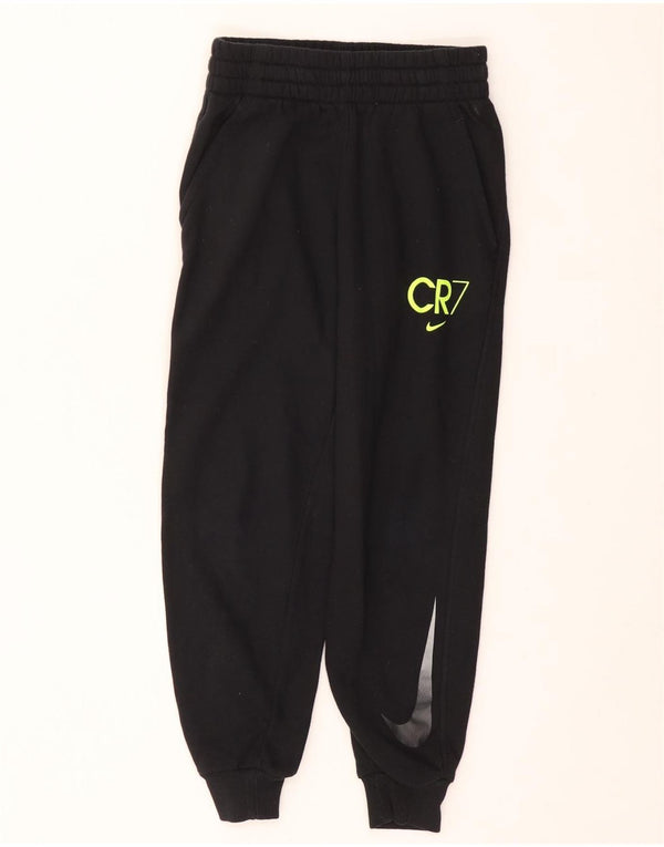 NIKE Boys Tracksuit Trousers Joggers 8-9 Years Small Black