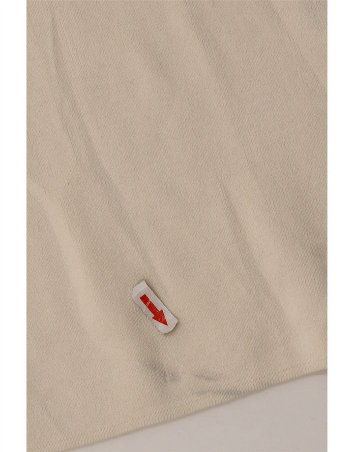 Zara Womens Oversized T-Shirt Top UK 14 Medium Off White Viscose