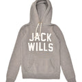 JACK WILLS Womens Graphic Hoodie Jumper UK 8 Small  Grey Cotton | Vintage Jack Wills | Thrift | Second-Hand Jack Wills | Used Clothing | Messina Hembry 