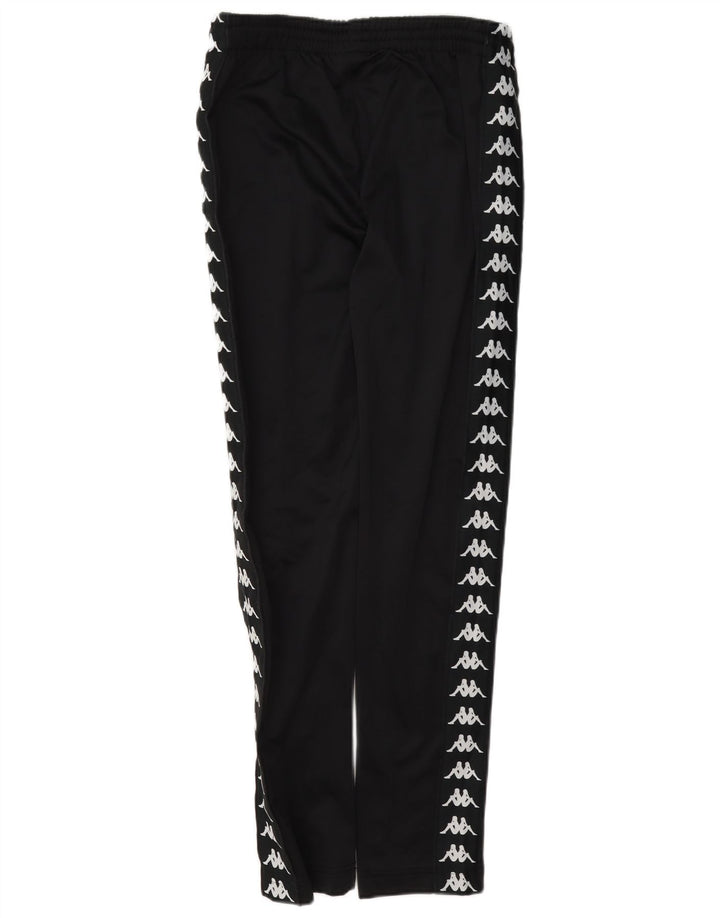 Kappa Mens Graphic Tracksuit Trousers Small Black Polyester