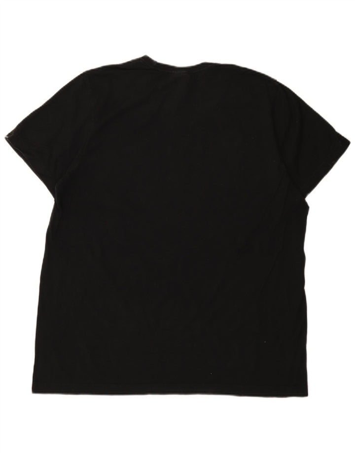 Adidas Mens Graphic T-Shirt Top Medium Black Cotton