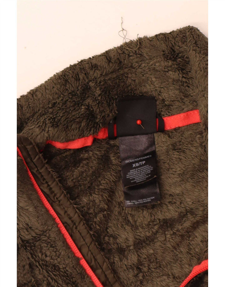 The North Face Womens Fleece Jacket UK 6 XS Khaki Polyester