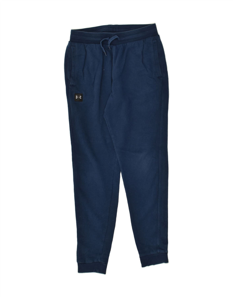 UNDER ARMOUR Mens Tracksuit Trousers Joggers Medium Navy Blue Cotton | Vintage Under Armour | Thrift | Second-Hand Under Armour | Used Clothing | Messina Hembry 