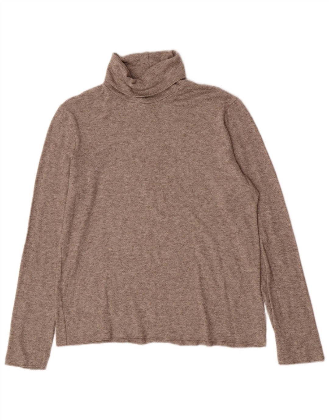 Zara Womens Roll Neck Blouse Top UK 18 XL Brown