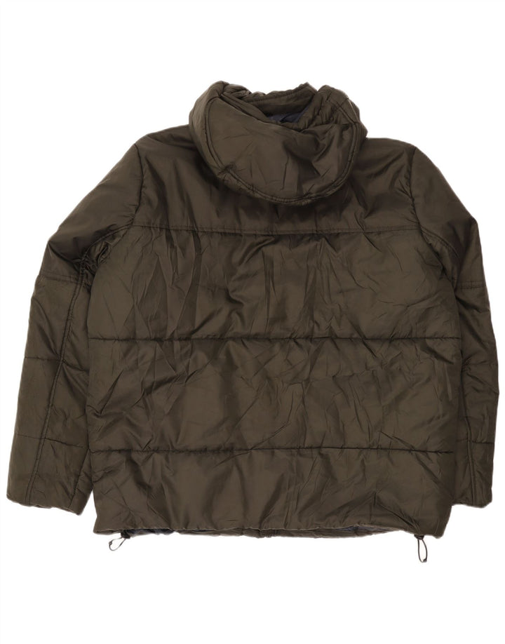G-Star Mens Hooded Padded Jacket UK 42 XL Khaki Polyester