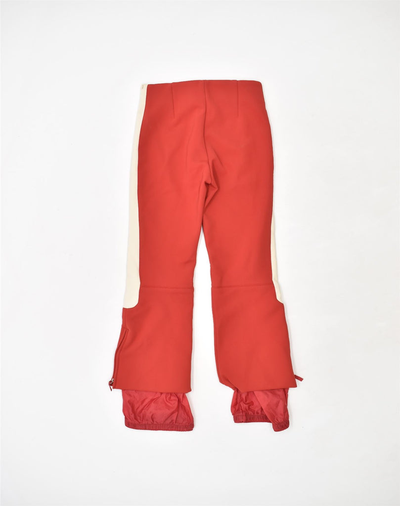 BELFE Womens Windbreaker Trousers UK 6 XS W24 L26 Red Polyester | Vintage | Thrift | Second-Hand | Used Clothing | Messina Hembry 