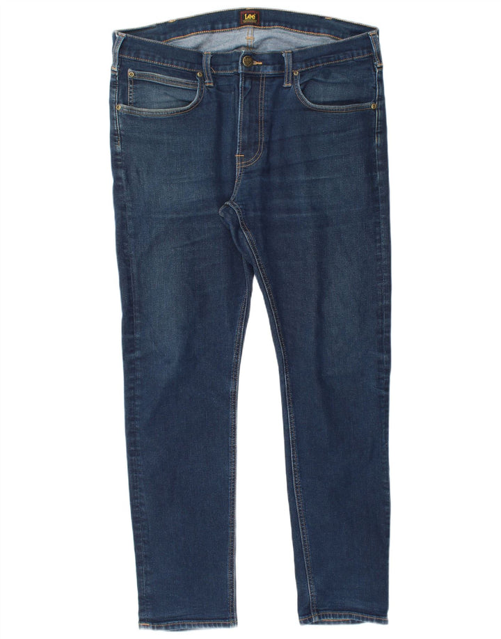 LEE Mens Luke Slim Jeans W36 L30 Navy Blue Cotton