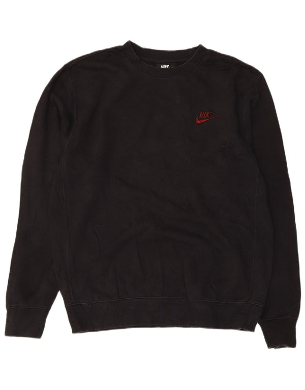 Nike Mens Sweatshirt Jumper Small Black Cotton