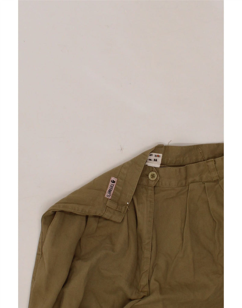 TIFFANY'S Womens High Waist Chino Trousers EU 36 Small W24 L28 Khaki Vintage Tiffany's and Second-Hand Tiffany's from Messina Hembry 