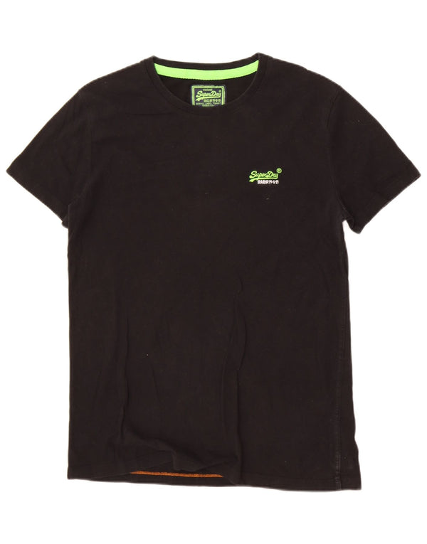 Superdry Mens T-Shirt Top Large Black Cotton