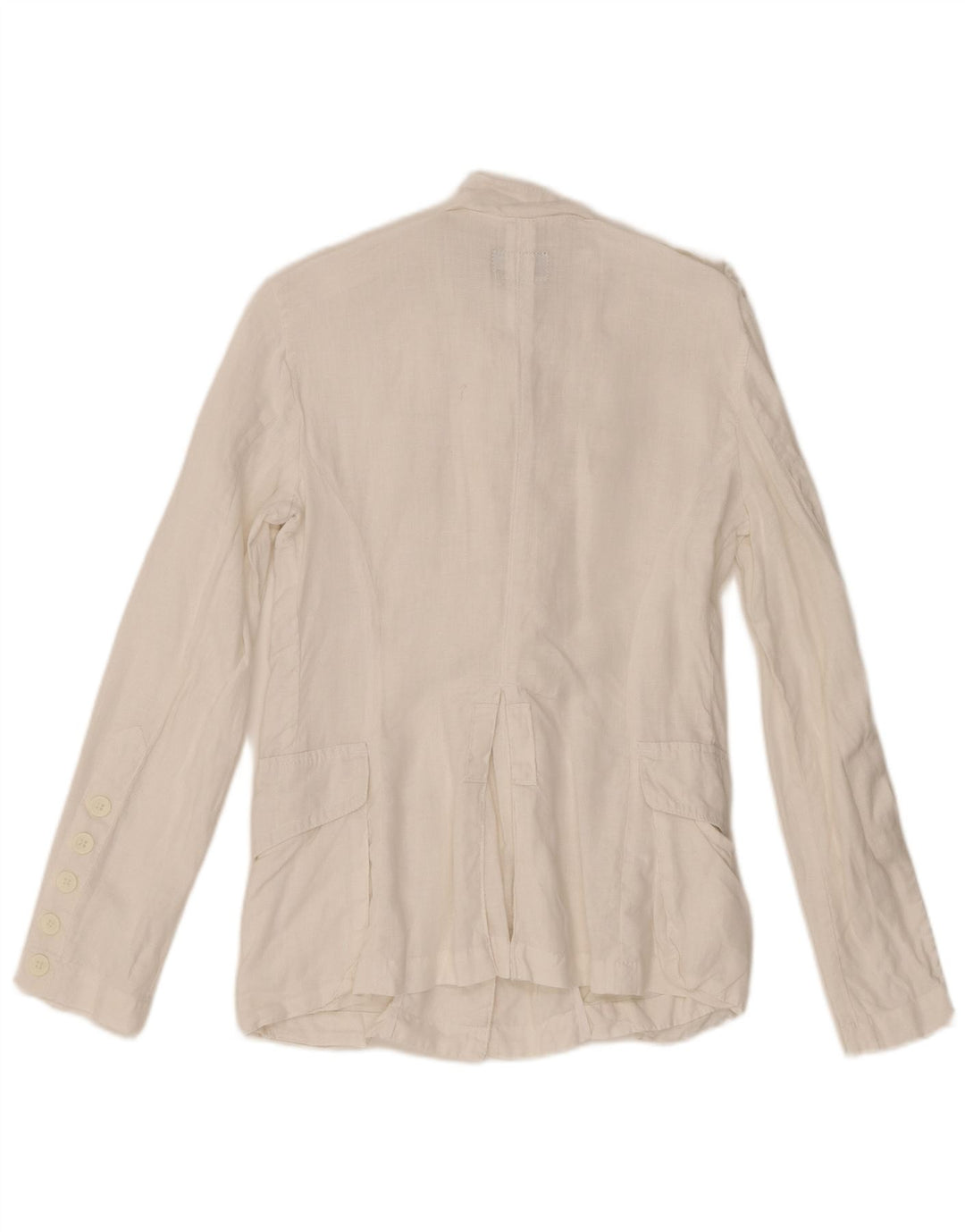 Calvin Klein Jeans Womens Military Jacket UK 10 Small White Linen