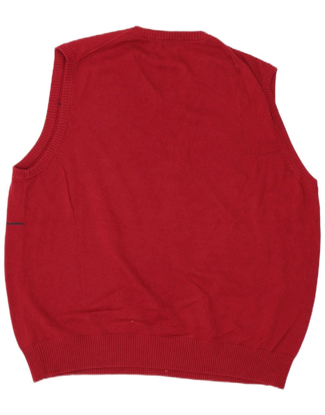 Dockers Mens Vest Tank Top Large Red Argyle/Diamond Cotton