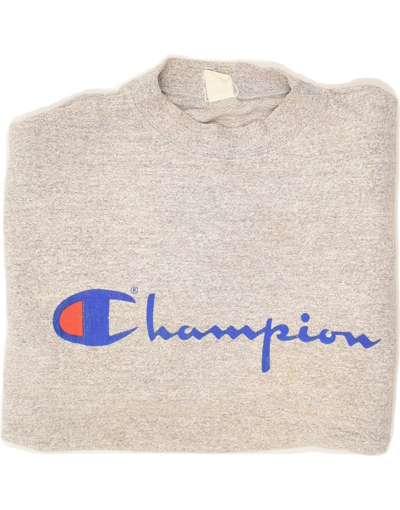 CHAMPION Mens Graphic Sweatshirt Jumper Large Grey | Vintage Champion | Thrift | Second-Hand Champion | Used Clothing | Messina Hembry 