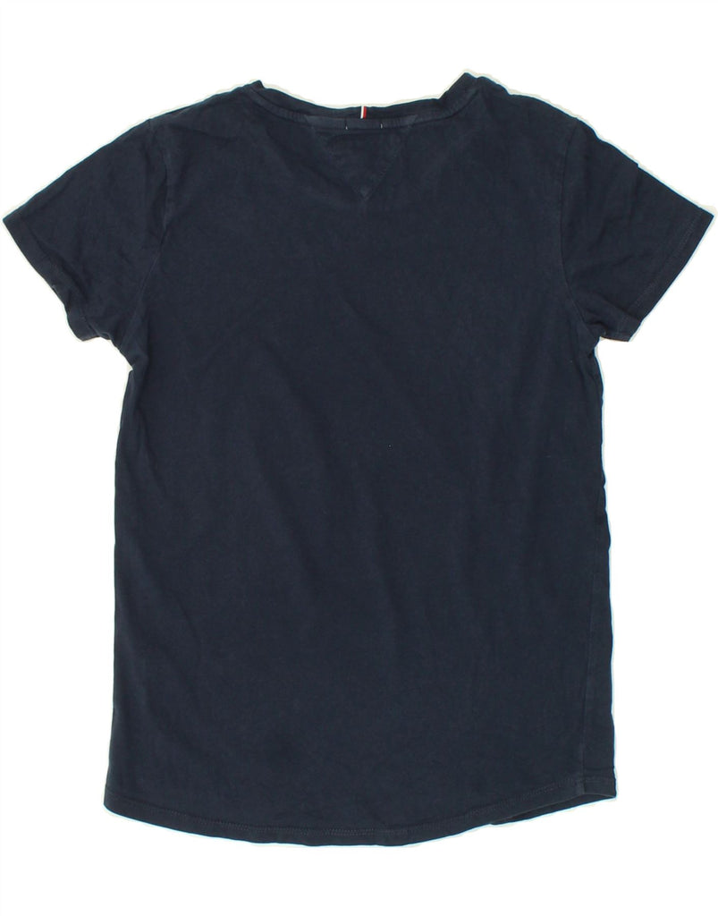 TOMMY HILFIGER Girls Graphic T-Shirt Top 15-16 Years Navy Blue Vintage Tommy Hilfiger and Second-Hand Tommy Hilfiger from Messina Hembry 