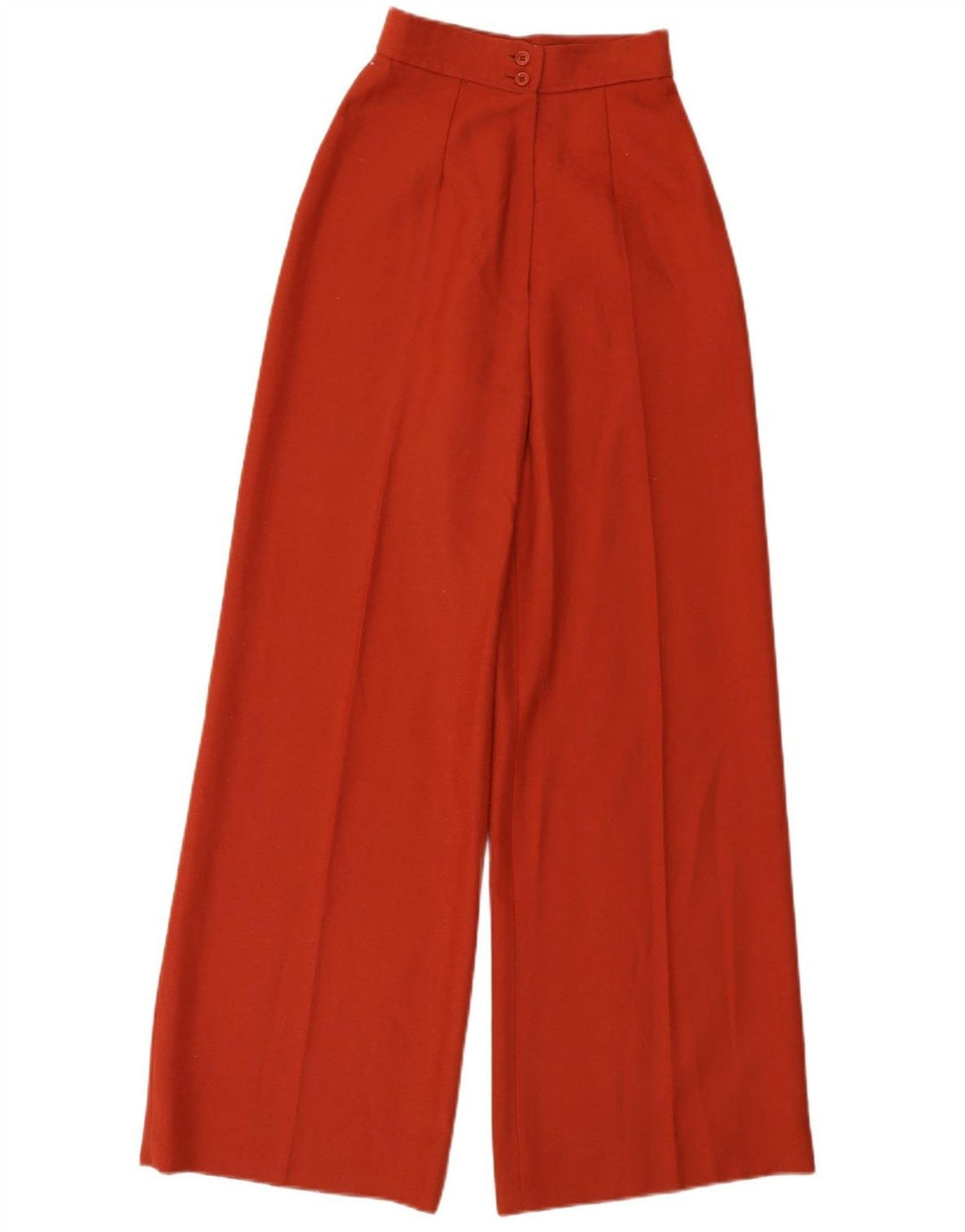 VINTAGE Womens High Waist Wide Leg Casual Trousers W32 L30 Red
