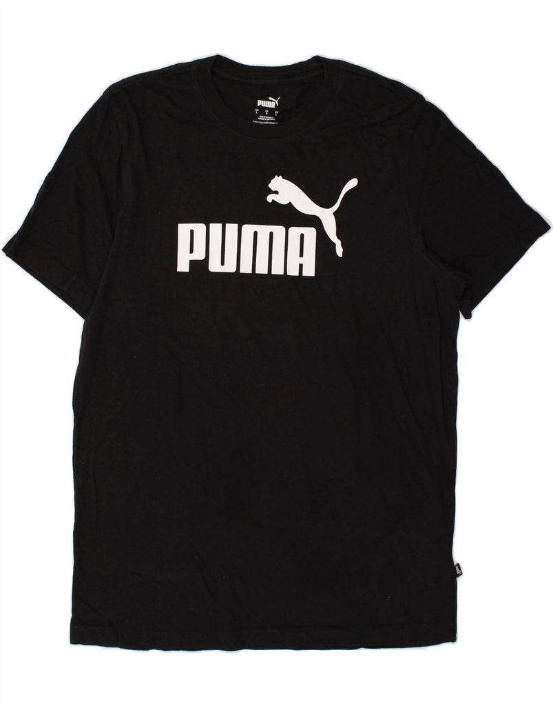 PUMA Mens Graphic T-Shirt Top Large Black Cotton | Vintage Puma | Thrift | Second-Hand Puma | Used Clothing | Messina Hembry 