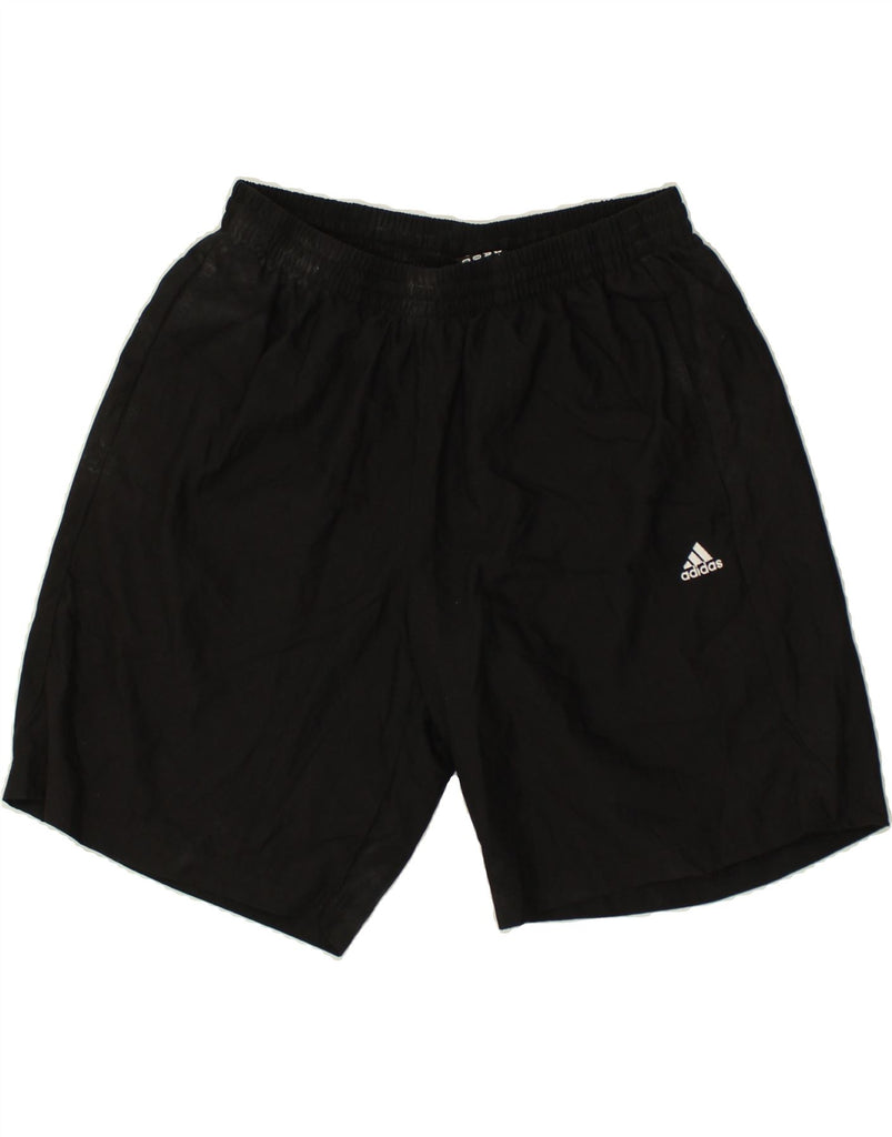 ADIDAS Mens Sport Shorts Large Black Polyester | Vintage Adidas | Thrift | Second-Hand Adidas | Used Clothing | Messina Hembry 