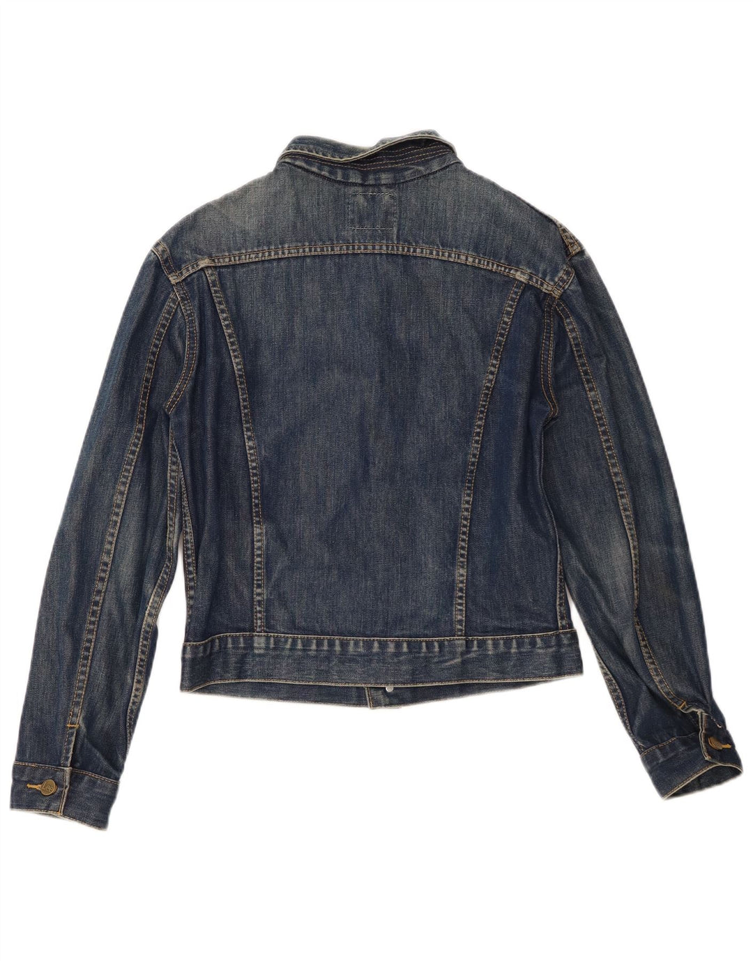 Lee Womens Denim Jacket UK 14 Large Blue Cotton