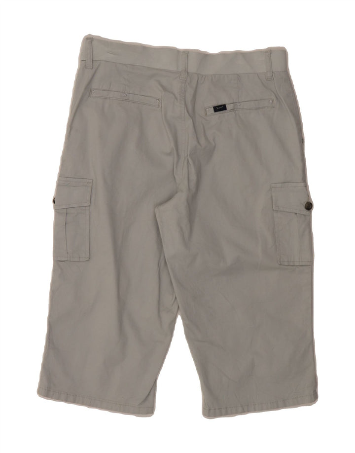 LEE Womens Bermuda Cargo Shorts W32 Large Grey Vintage Lee and Second-Hand Lee from Messina Hembry 