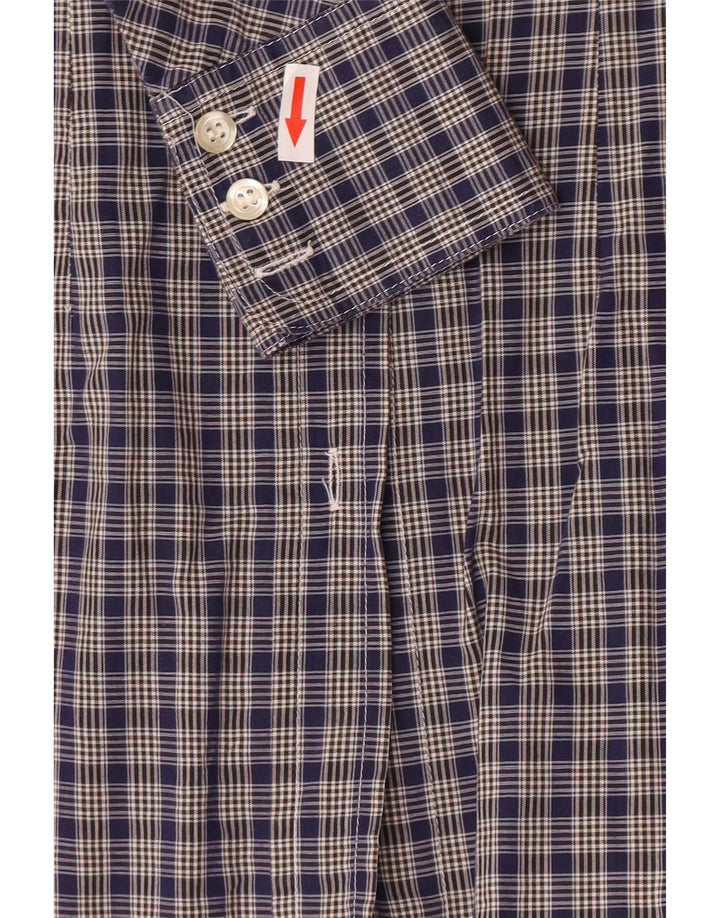 Max & Co. Womens Shirt UK 14 Medium Navy Blue Check Cotton