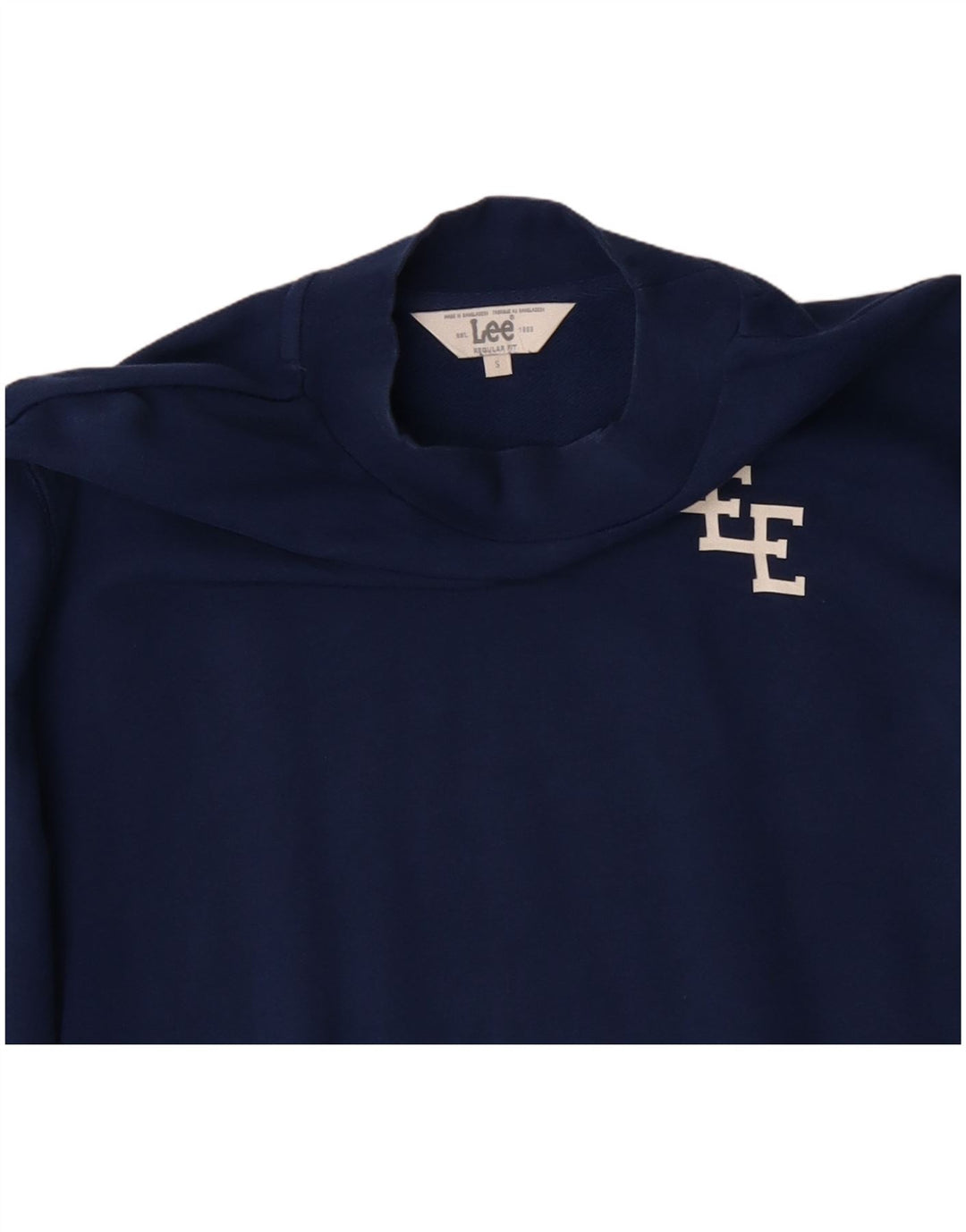 Lee Womens Regular Fit Sweatshirt Jumper UK 10 Small Navy Blue Cotton