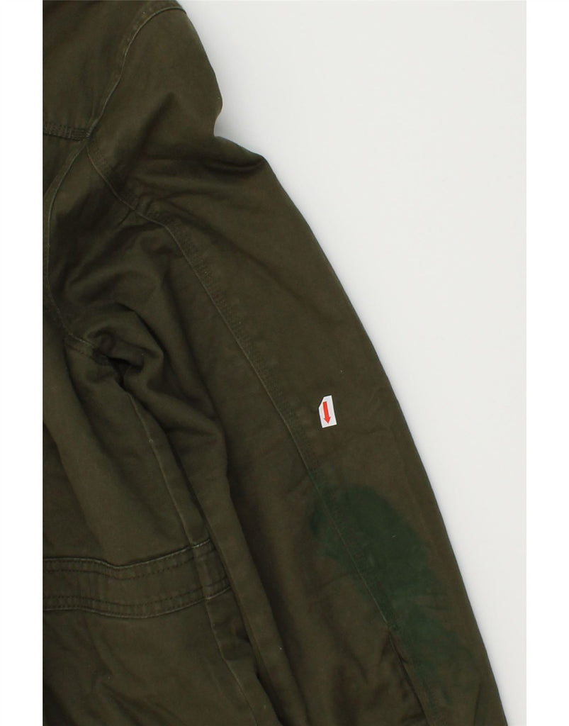 TIMBERLAND Mens Utility Jacket UK 38 Medium Khaki Cotton | Vintage Timberland | Thrift | Second-Hand Timberland | Used Clothing | Messina Hembry 