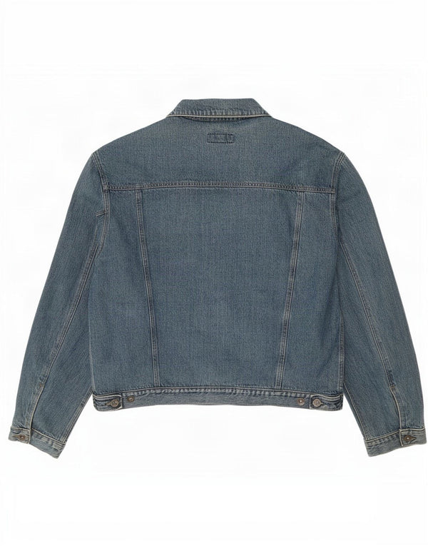 WPM Mens Denim Jacket UK 44 2XL Blue Cotton