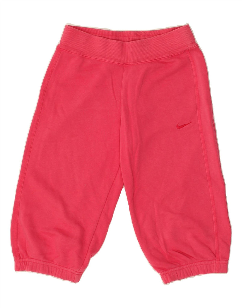 NIKE Girls Capri Tracksuit Trousers Joggers 10-11 Years Medium Pink Cotton | Vintage Nike | Thrift | Second-Hand Nike | Used Clothing | Messina Hembry 