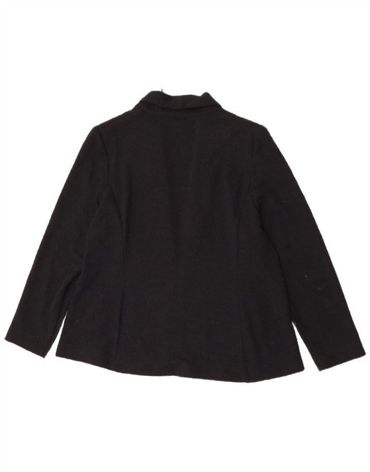 Marks & Spencer Womens Open Blazer Jacket UK 20 2XL Black Polyester