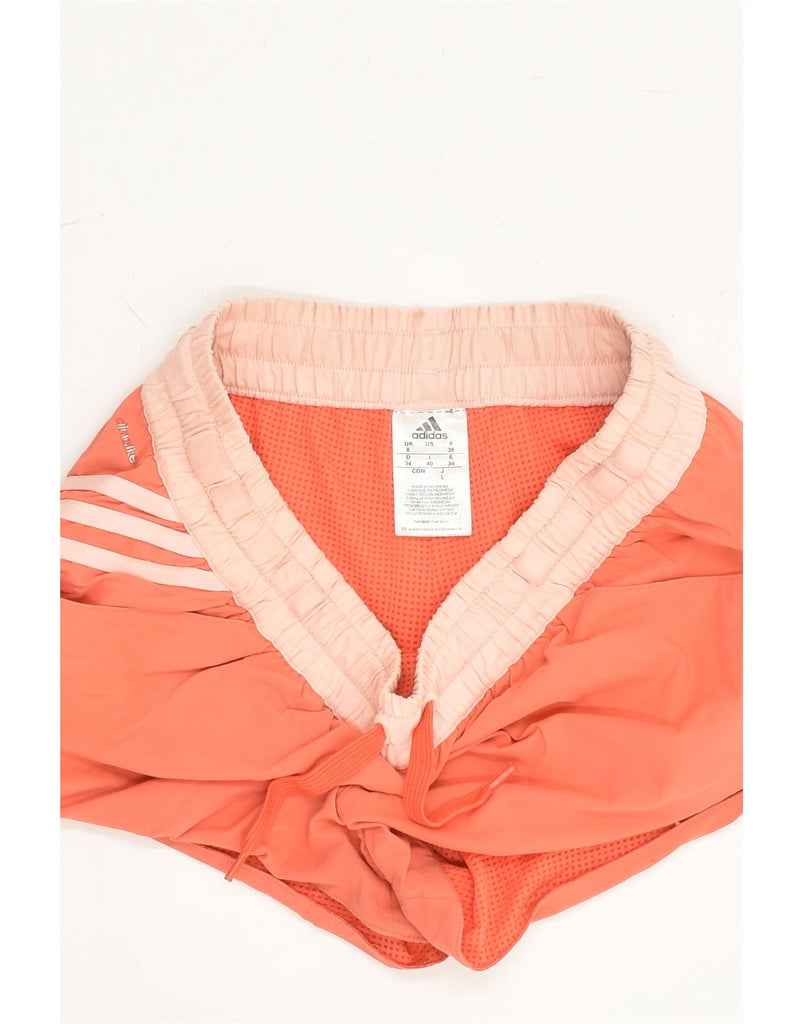 ADIDAS Womens Sport Shorts UK 8 Small Orange Polyamide | Vintage Adidas | Thrift | Second-Hand Adidas | Used Clothing | Messina Hembry 