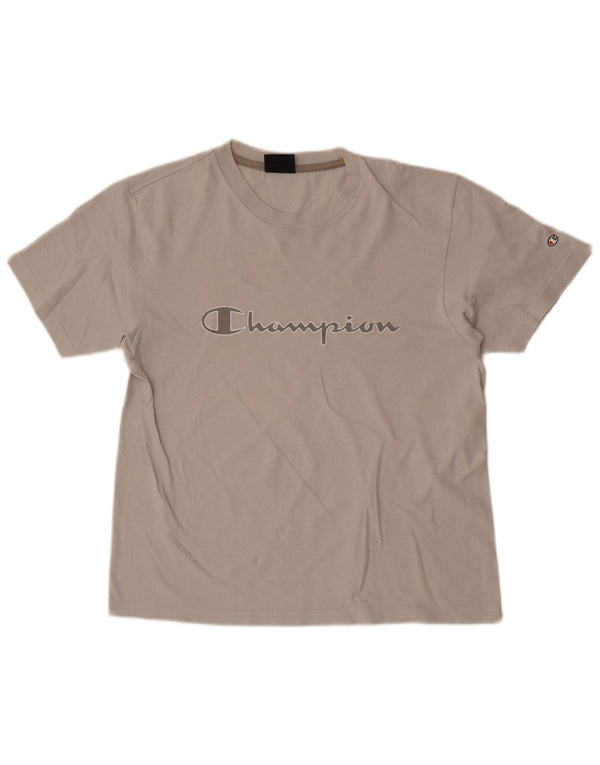 Champion Mens Graphic T-Shirt Top Small Grey