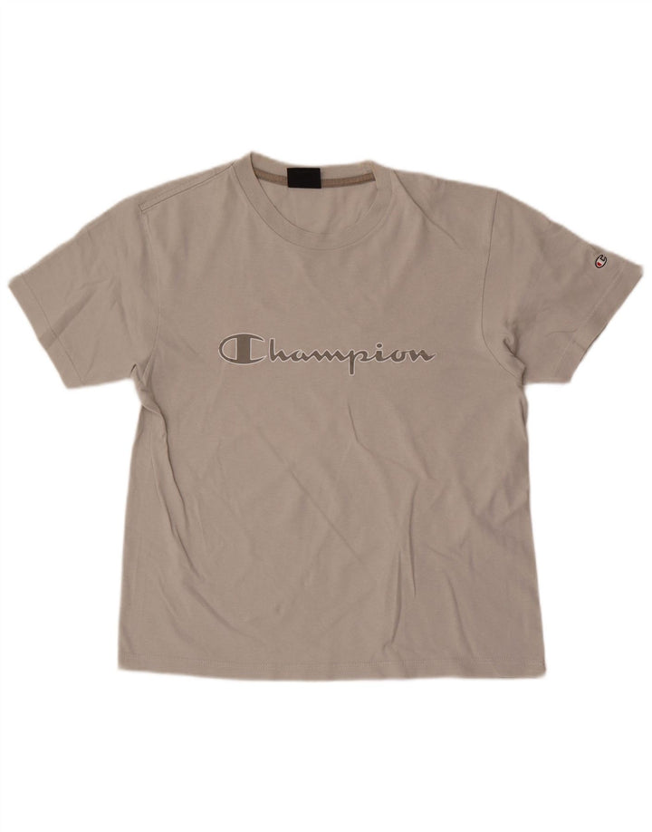 Champion Mens Graphic T-Shirt Top Small Grey