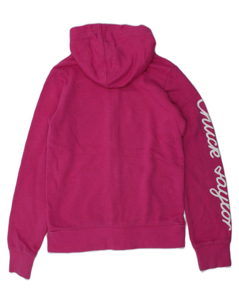 CONVERSE Girls Graphic Zip Hoodie Sweater 10-11 Years Medium Pink Cotton | Vintage Converse | Thrift | Second-Hand Converse | Used Clothing | Messina Hembry 