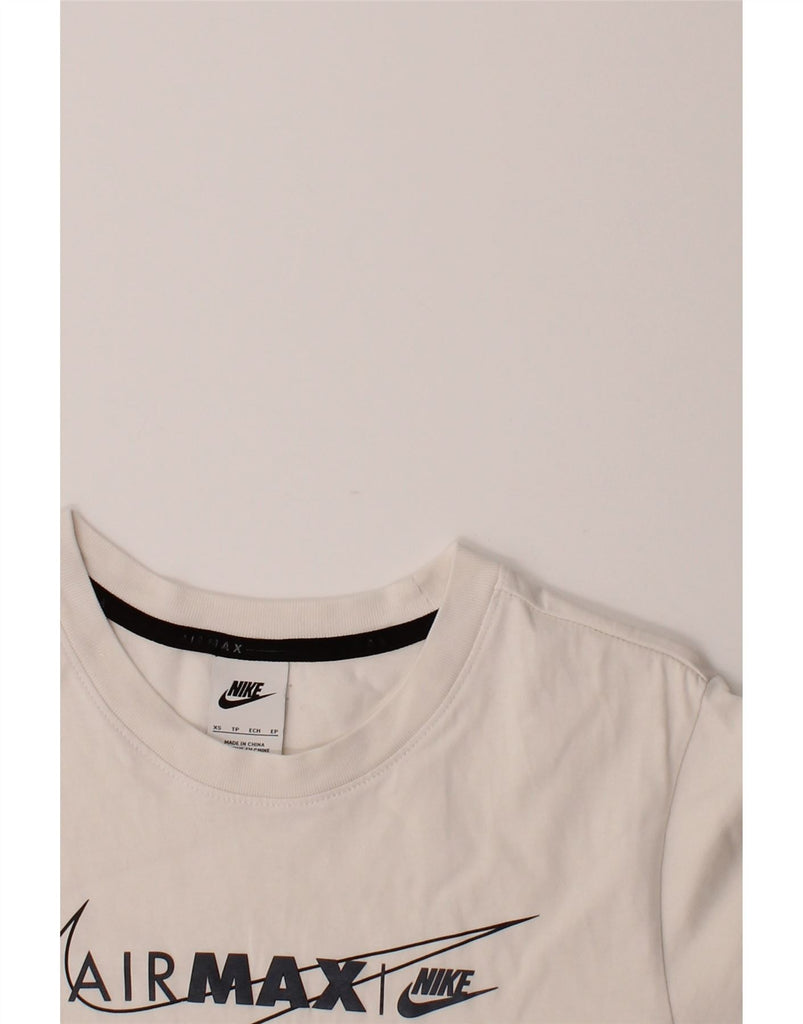 NIKE Mens Graphic T-Shirt Top XS White Cotton Vintage Nike and Second-Hand Nike from Messina Hembry 