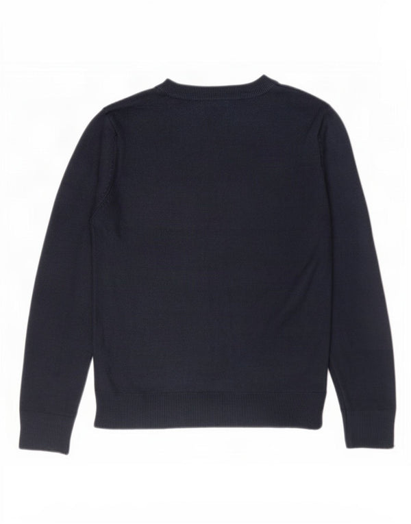 Marks & Spencer Womens Crew Neck Jumper Sweater UK 12 Medium Navy Blue