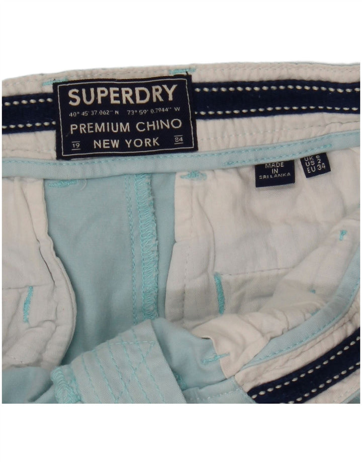 SUPERDRY Womens Chino Shorts UK 6 XS W25  Blue