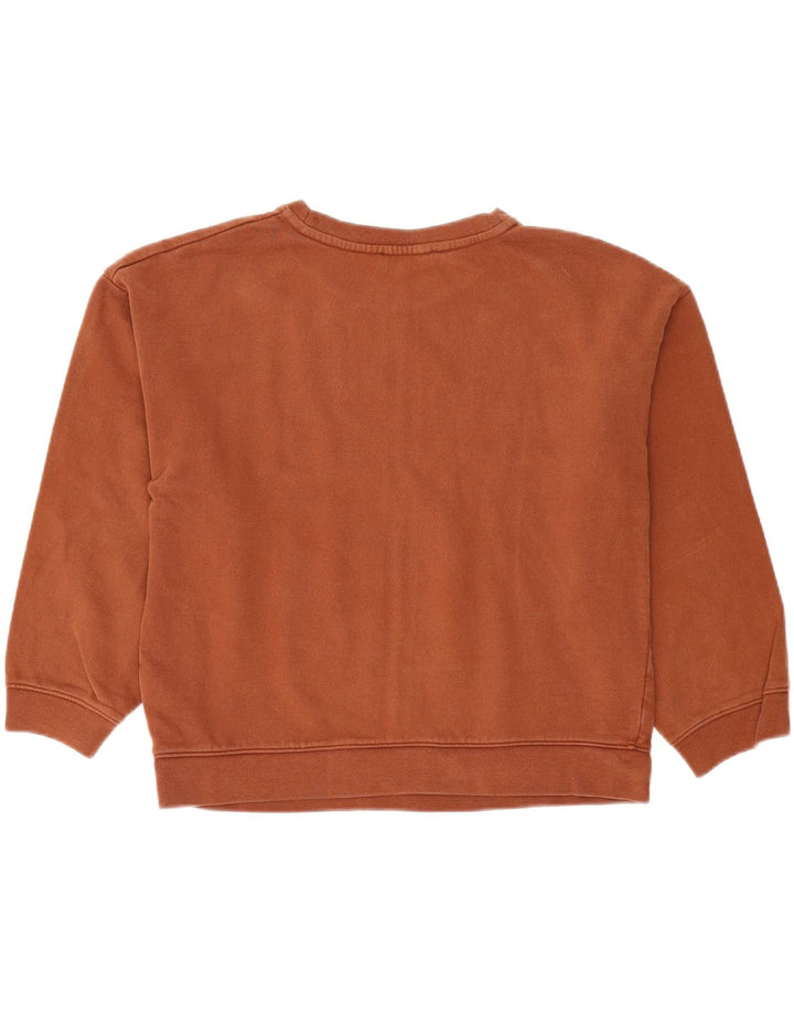 ALL SAINTS Womens Graphic Loose Fit Sweatshirt Jumper UK 14 Medium Brown