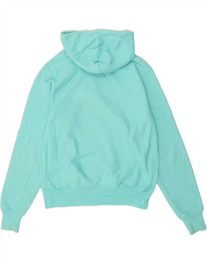 CHAMPION Mens Hoodie Jumper Small Turquoise Cotton | Vintage Champion | Thrift | Second-Hand Champion | Used Clothing | Messina Hembry 