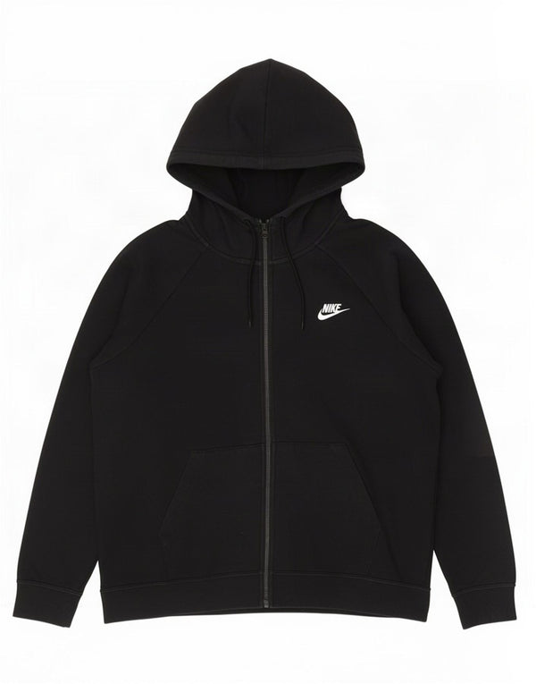 Nike Mens Zip Hoodie Sweater XL Black Cotton