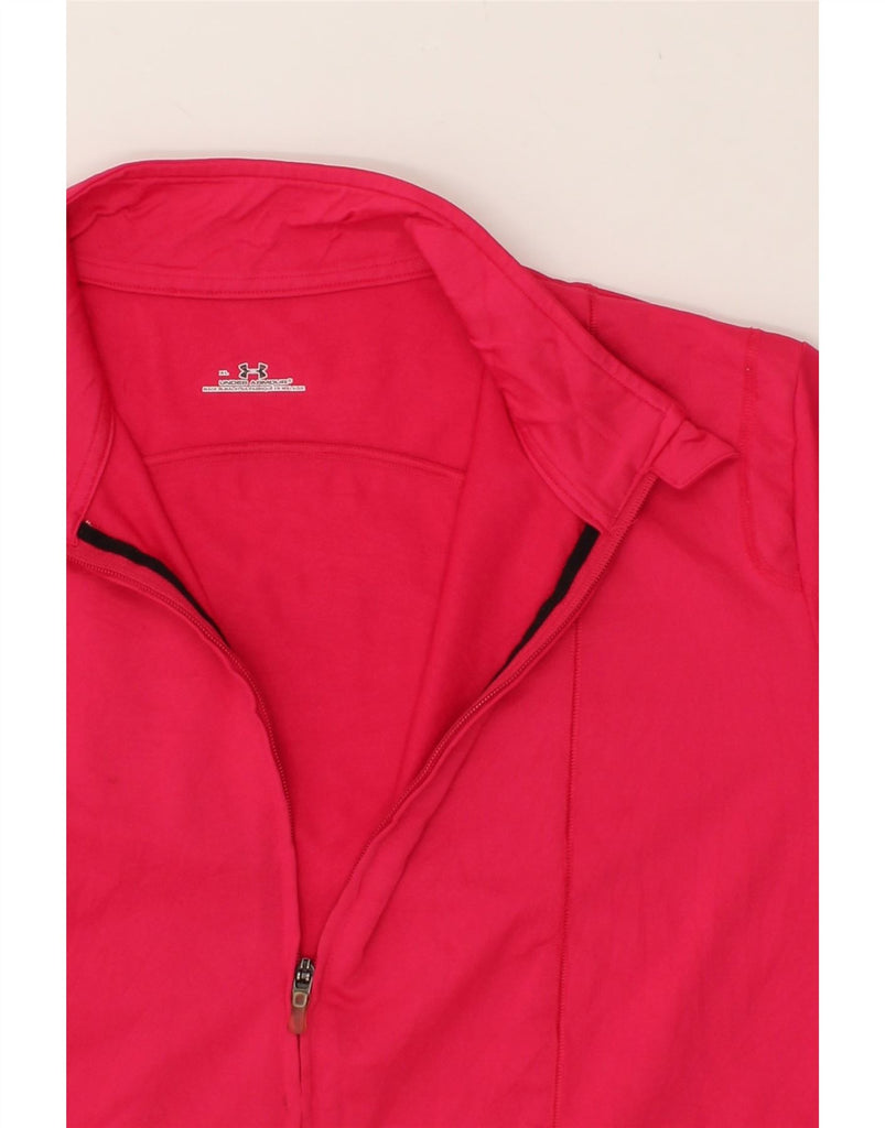 UNDER ARMOUR Womens Tracksuit Top Jacket UK 18 XL Pink Polyester | Vintage Under Armour | Thrift | Second-Hand Under Armour | Used Clothing | Messina Hembry 